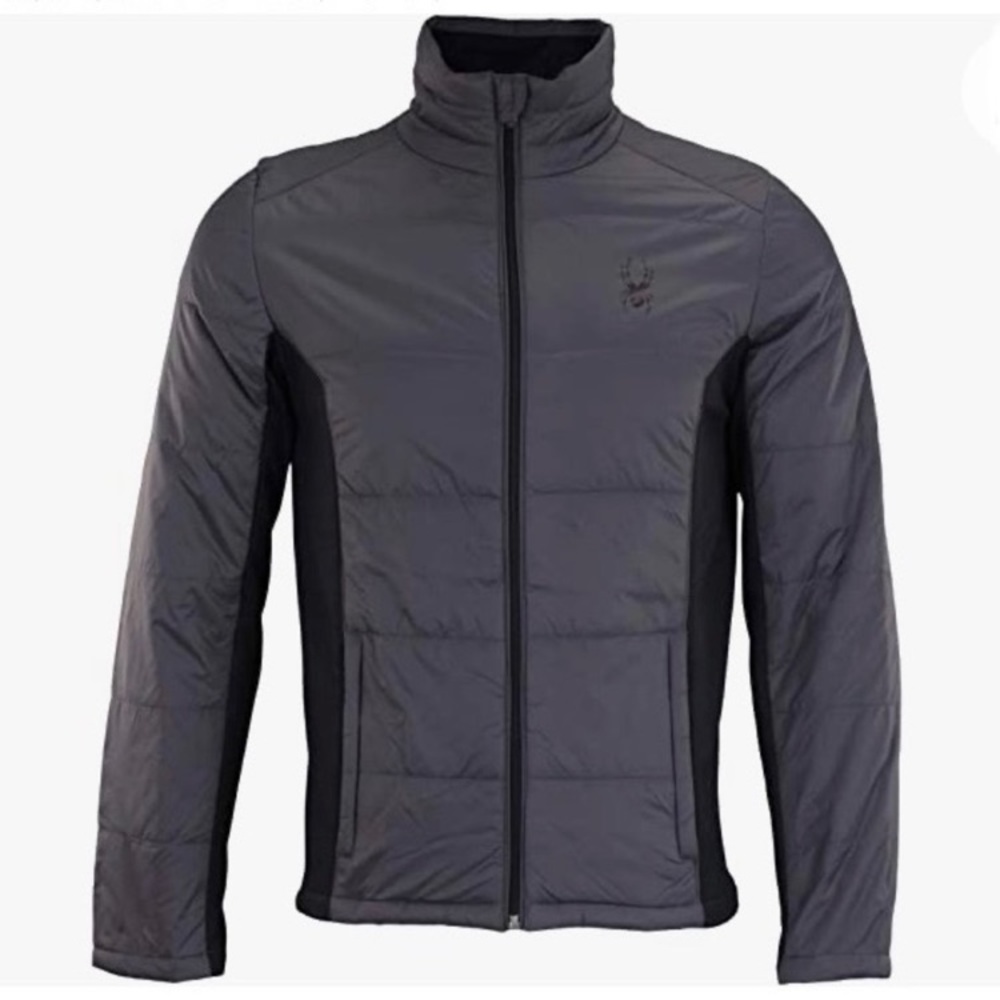 NWT Spyder Men’s Full Zip Puffer Gray Jacket